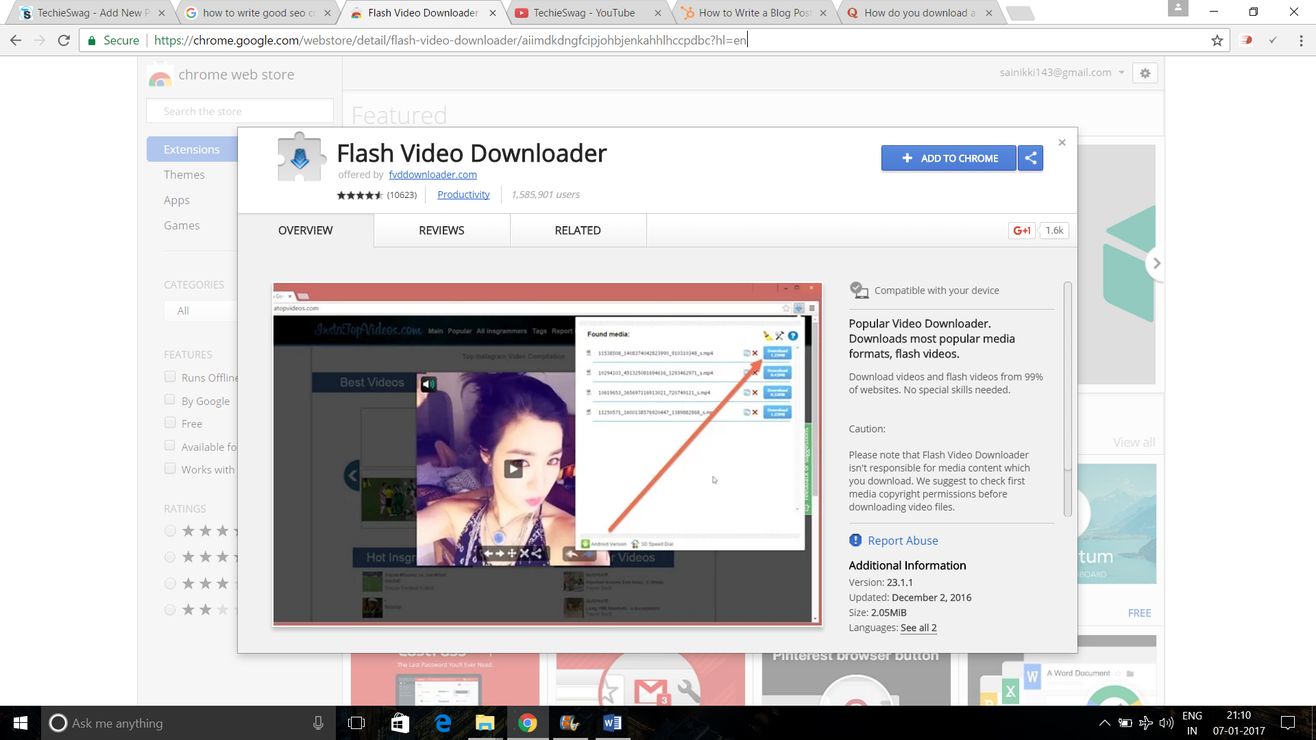 Download flash file from website